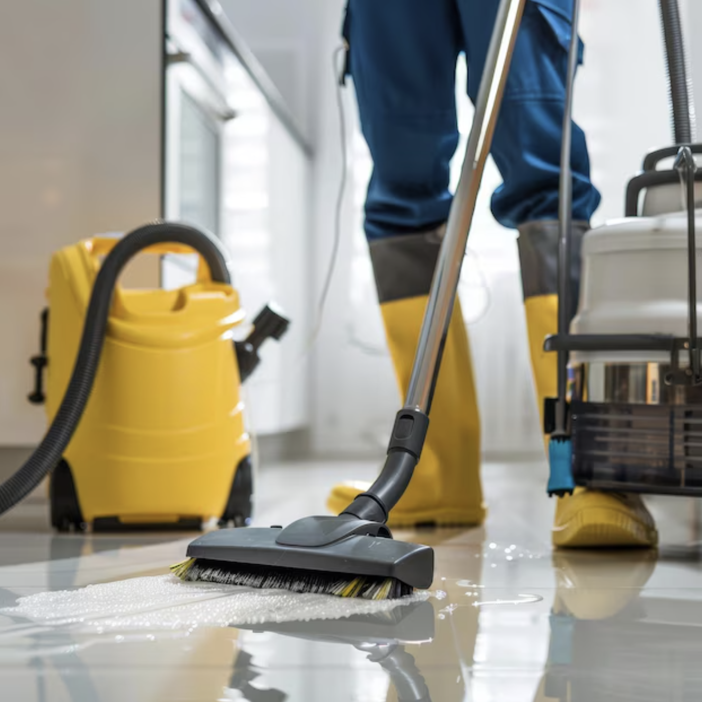 Clean Bee commercial cleaning team making a Manchester office shine